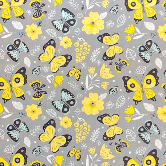 Camelot Fabrics Iron Flutter Buzz on the Wing Cotton Fabric